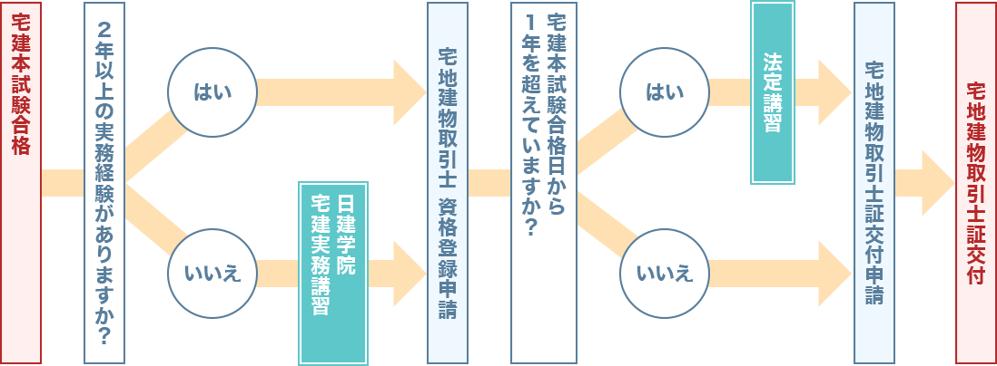 宅地建物取引士証交付チャート